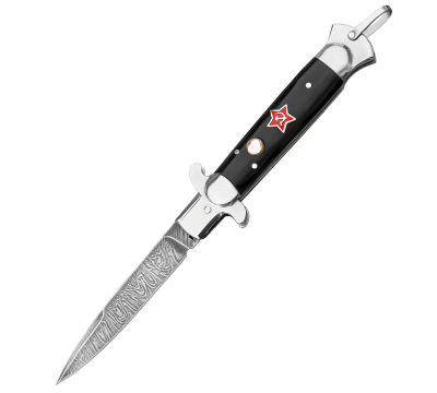 Выкидной нож Флинт из дамасской стали